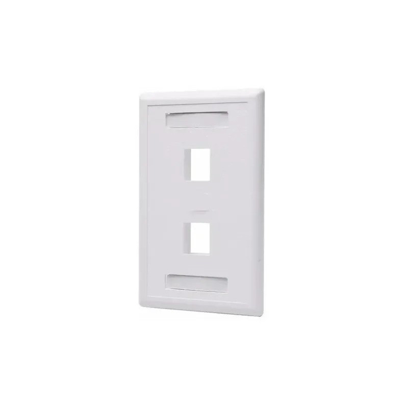 FACE PLATE GLC 2 PUERTOS CAT 5E/6 RJ45