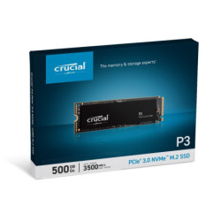 Disco ssd Crucial 500GB P3 M.2 2280 NVMe 1900MB/s PCIe
