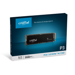 Disco ssd Crucial 1TB P3 M.2 2280 NVMe 3000MB/s PCIe