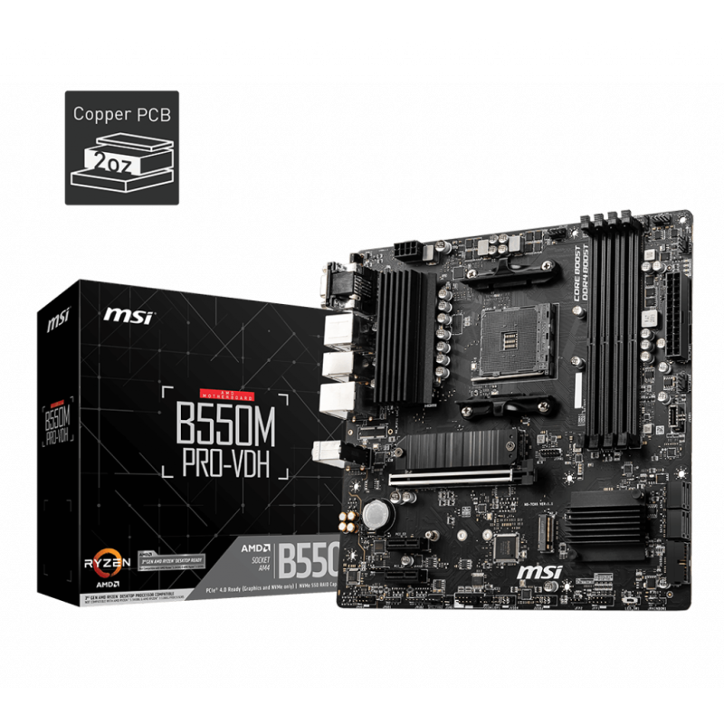 MOTHERBOARD MSI B550M PRO-VDH  AM4 DDR4