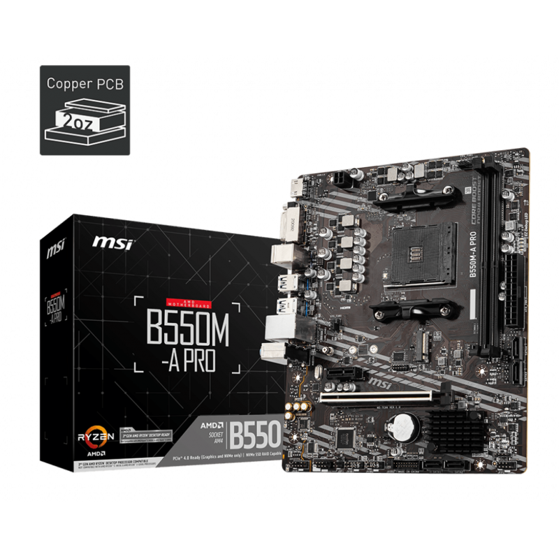Motherboard MSI AM4 B550M A Pro Box M Atx