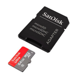 Memoria Micro Sd 64gb Clase 10 Sandisk 80mbs