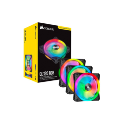 FAN COOLER CORSAIR ICUE QL120 RGB 120MM PWM PACK X3 W/LIGHTING NODE CORE