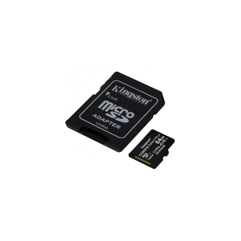 TARJETA MICRO SDXC 64GB CANVAS SELECT PLUS C/ADAPTADOR KINGSTON