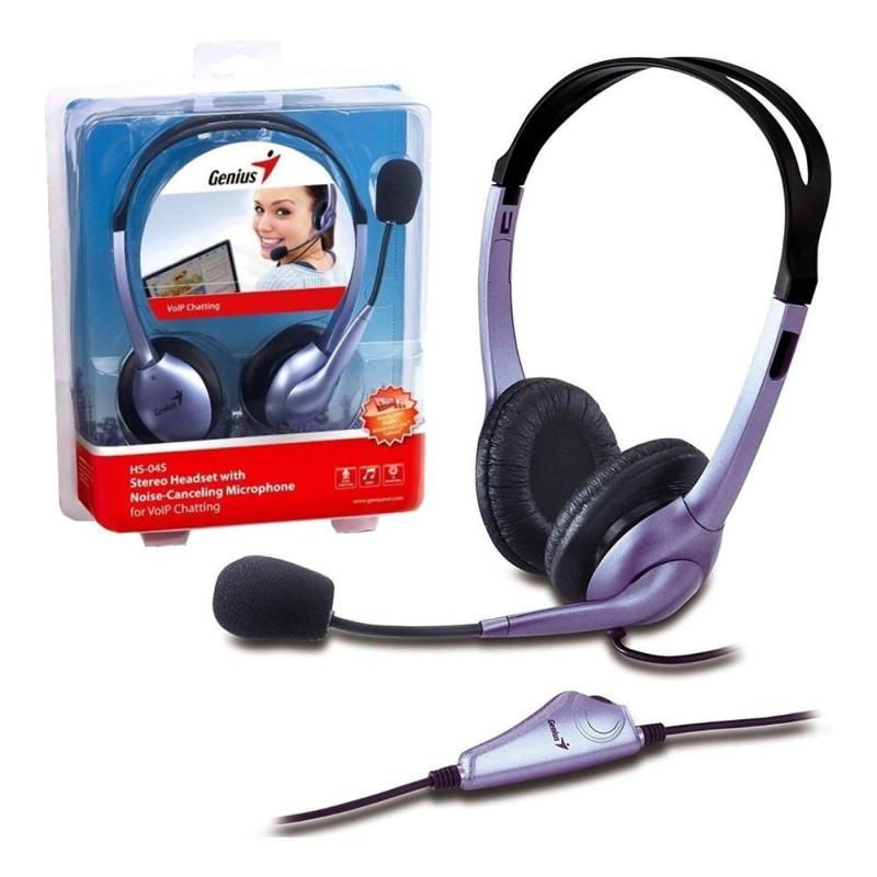 AURICULARES + MIC GENIUS HS 04S PARA NOTEBOOKS