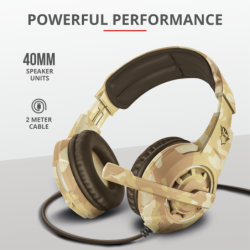 Auriculares Gaming  Trust  GXT310D Radius Desert