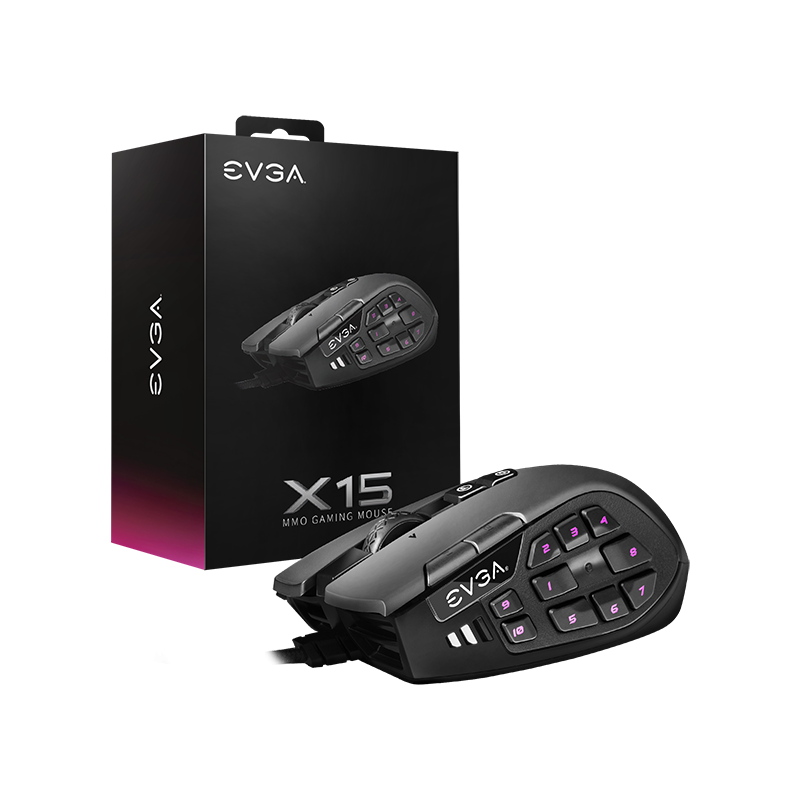 MOUSE EVGA GAMER X15 GAMING 8K MOUSE NEGRO