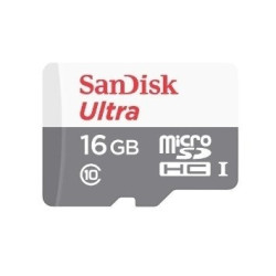 Tarjeta microSDHC 16GB Clase 10 c/adap 80 MB/s SANDISK