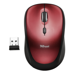 Mouse Inalámbrico Trust Yvi Rojo