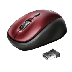 Mouse Inalámbrico Trust Yvi Rojo