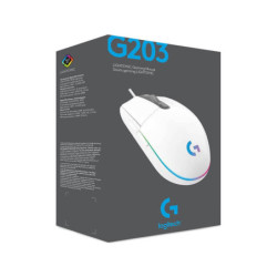 MOUSE LOGITECH G203 LIGHTSYNC GAMING WHITE