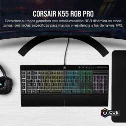 TECLADO CORSAIR K55 PRO GAMING MACRO KEY