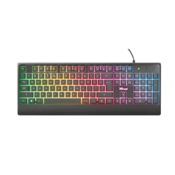 TECLADO TRUST GAMING ZIVA CON LED MULTICOLOR ESPAÑOL