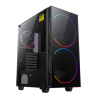 GABINETE GAMEMAX GAMER BLACK HOLE 2* FAN ARGB ATX