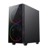 GABINETE GAMEMAX GAMER BLACK HOLE 2* FAN ARGB ATX