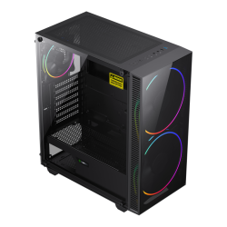 GABINETE GAMEMAX GAMER BLACK HOLE 2* FAN ARGB ATX