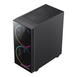 GABINETE GAMEMAX GAMER BLACK HOLE 2* FAN ARGB ATX