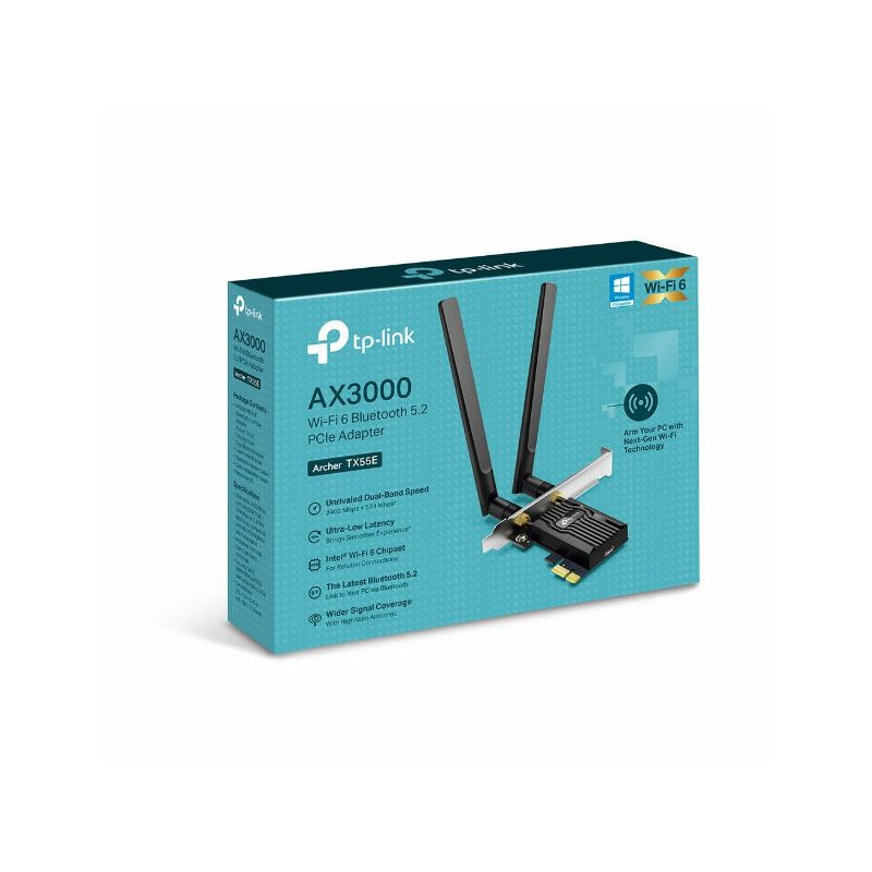 PLACA DE RED PCIE TP-LINK ARCHER TX55E AX3000 WIFI 6 + BLUET
