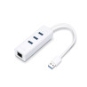 Adaptador USB 2 en 1 con Hub de 3 Puertos USB 3.0 y Adaptador Ethernet Gigabit