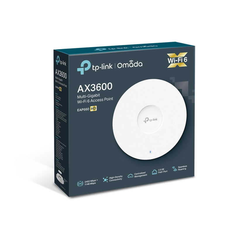 EAP660HD AX3600 Mbps AP Gigabit MU-Mimo Ceilling Wall Mount  (9719)