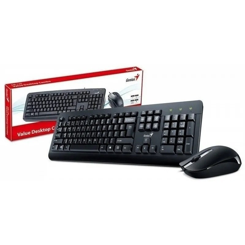 TECLADO + MOUSE GENIUS KM- 160 USB BLACK