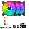 KIT FAN COOLERS GAMEMAX RQ300 3 X FANS ARGB 12CM