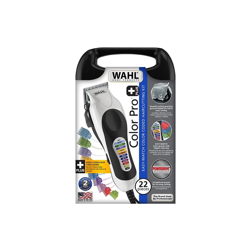 CORTADORA DE PELO WAHL COLORPRO PLUS 15 PIEZAS C/ESTUCHE RIGIDO