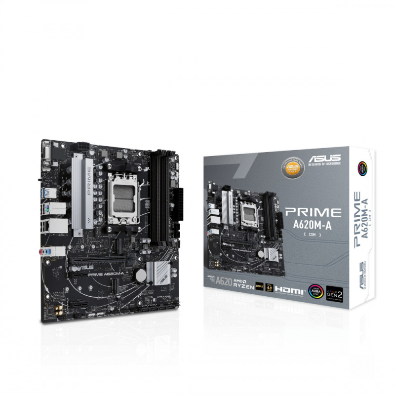 MOTHERBOARD ASUS AM5 PRIME A620M-A-CSM DDR5 BOX M-ATX