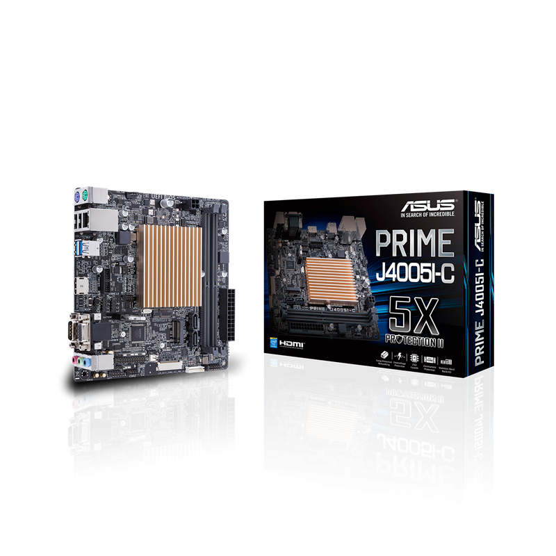 MOTHERBOARD + MICROPROCESADOR ASUS CELERON PRIME J4005I-C BOX M-ITX AR