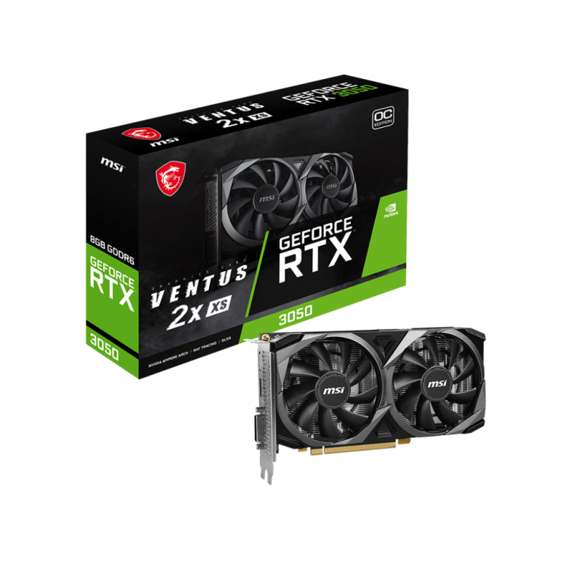 Placa De Video MSI GeForce RTX 3050 VENTUS 2X XS 8G OC