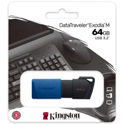 Pen Drive KINGSTON Exodia M 64GB USB 3.2 Gen 1 Tipo A Negro