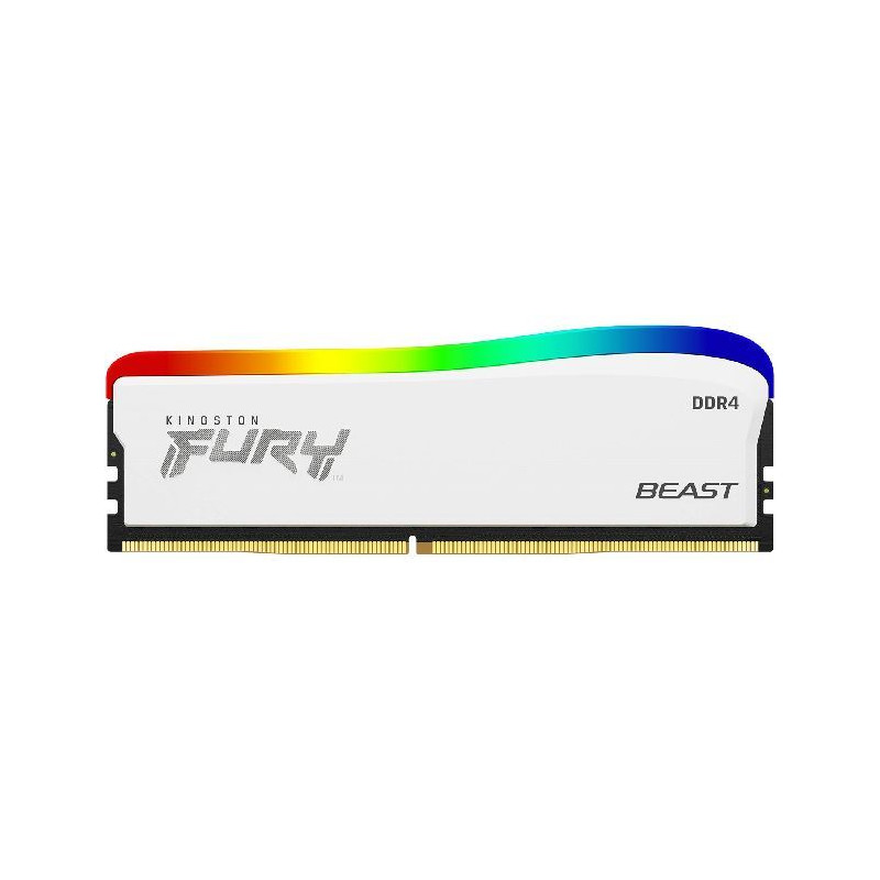 MEMORIA PC 8GB DDR4 3200 KINGSTON FURY BEAST WHITE RGB