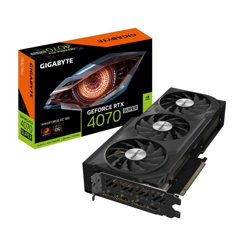 Placa de Video GIGABYTE GEFORCE RTX 4070 SUPER WINDFORCE OC 12G