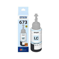 TINTA ORIGINAL EPSON T673 LIGHT CYAN L800 805 810 850 1800