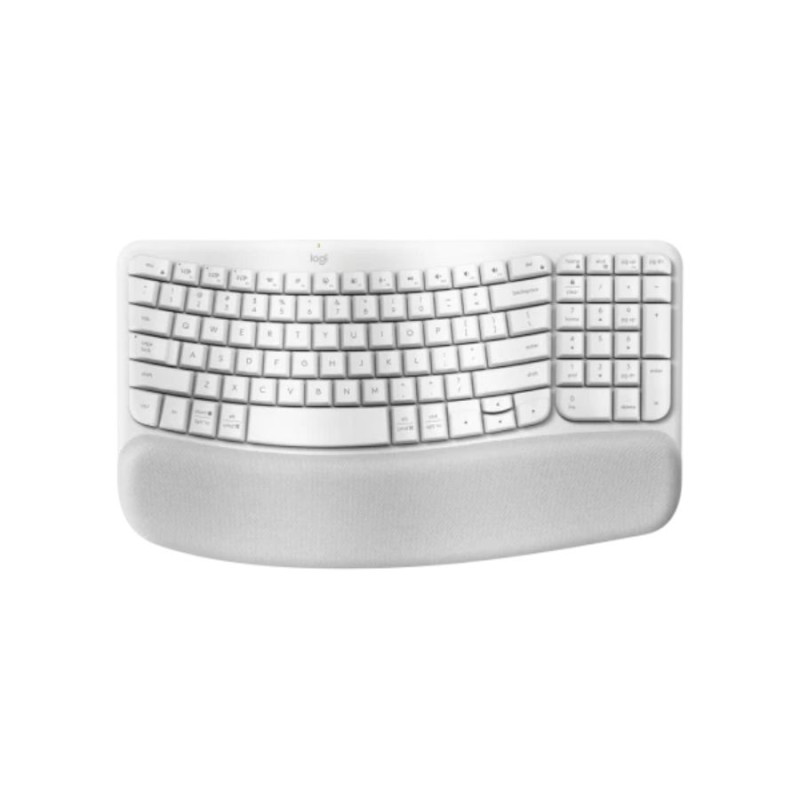 Teclado Logitech Inalambrico Wave Keys Ergo Blanco