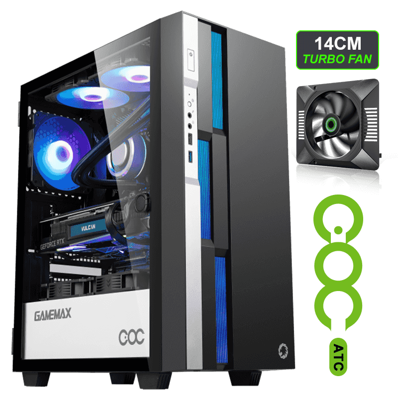 GABINETE GAMEMAX BRUFEN C3 BW 1 FAN COC 14MM