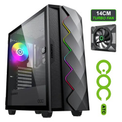 GABINETE GAMEMAX DIAMOND 1 FAN COC 14MM BLACK