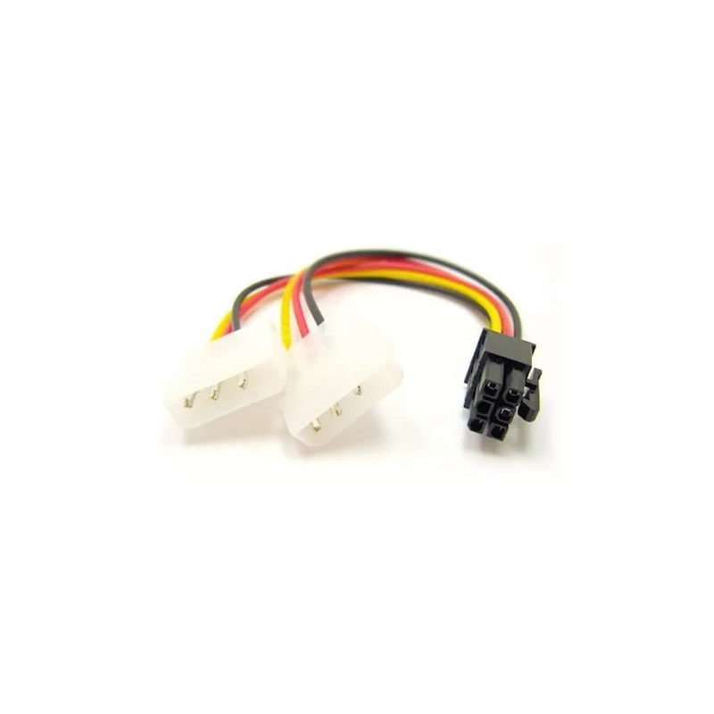 CABLE ADAPTADOR 6 PINES A 2 MOLEX  PARA PLACAS VGA