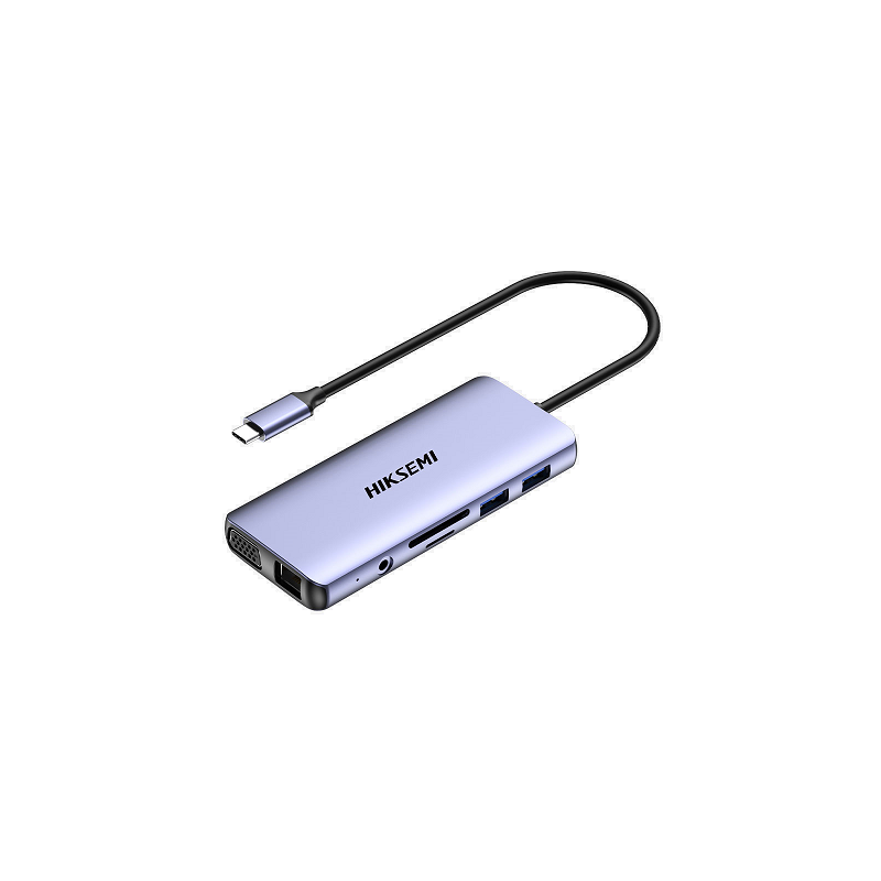 HUB HIKSEMI 11EN1 USB TYPE C RJ45 HDMI SD USB 3.0 X2 / USB 2.0 X2