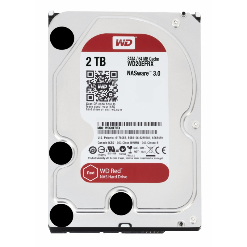 Disco duro interno WD 2TB 3.5" Red SATA 256MB 5400