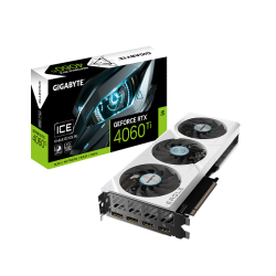 Placa de Video GIGABYTE GEFORCE RTX 4060 TI EAGLE OC ICE 8G WHITE