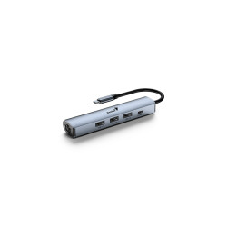 HUB GENIUS UH-545 USB-C A USB-CX1/USB-A X3/RJ45X1