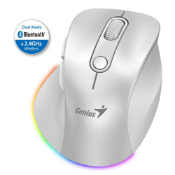 MOUSE GENIUS WIRELESS ERGO 9000S PRO 2.4GHZ+BT BLANCO