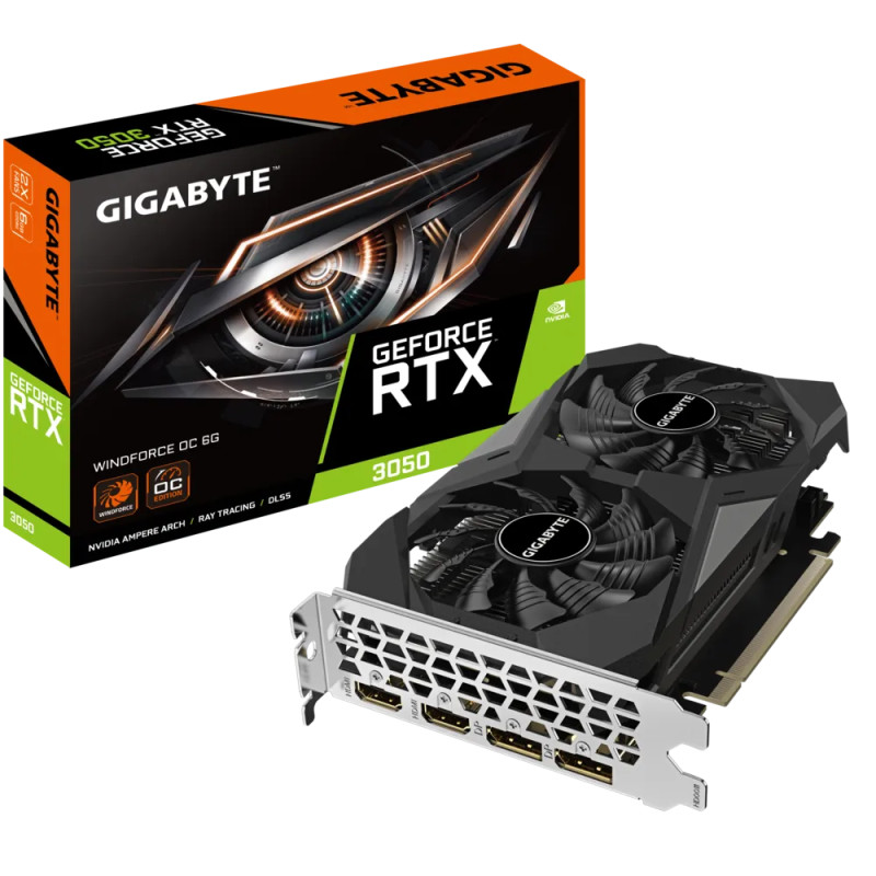 PLACA DE VIDEO GIGABYTE GeForce RTX™ 3050 WINDFORCE OC 6G