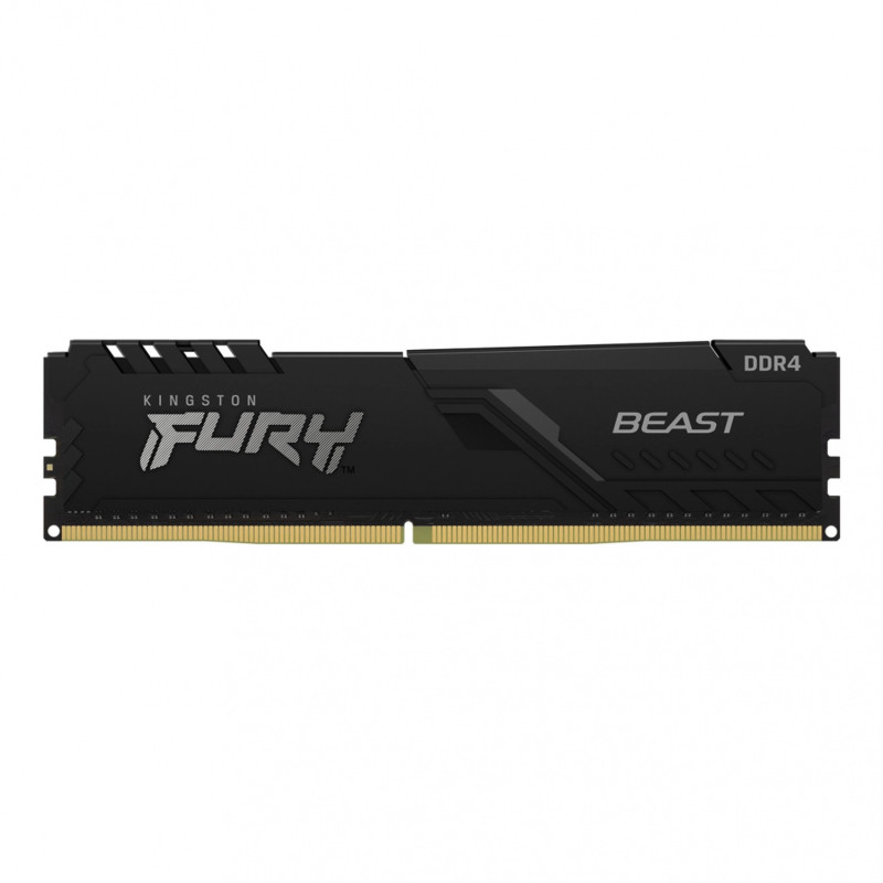 Memoria Ram Udimm Kingston Fury Beast 16gb Ddr4 3200mhz Cl16 1.35v Single Negro