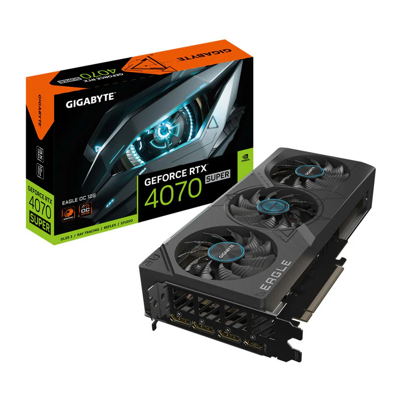 Tarjeta de Video GIGABYTE GeForce RTX 4070 SUPER EAGLE OC 12GB GDDR6X