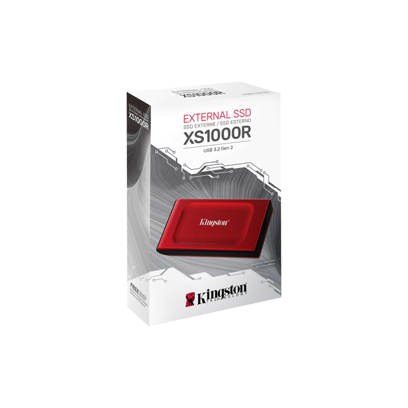 Disco Solido SSD Externo USB 1Tb Kingston XS1000R Tipo C Red