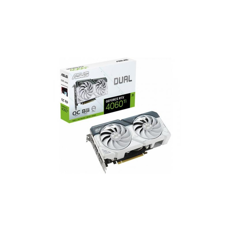 Placa de Video ASUS Dual GeForce RTX 4060 Ti 8GB GDDR6 White OC