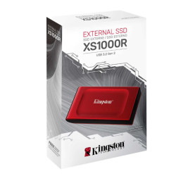 Disco Solido SSD Externo 1TB Kingston XS1000 Red USB 3.2 Gen 2