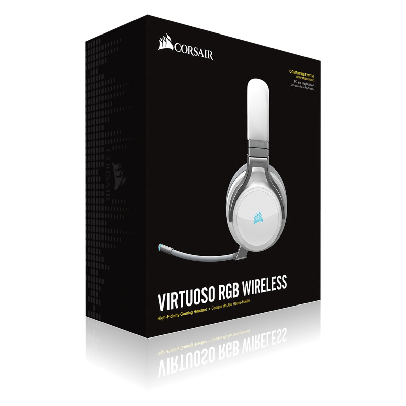 Auricular Corsair Virtuoso Wireless RGB HiFi Gaming White